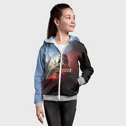 Толстовка на молнии детская The Division 2, цвет: 3D-меланж — фото 2