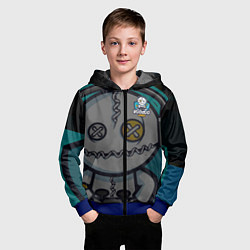 Толстовка на молнии детская Форма Voodoo Gamer, цвет: 3D-синий — фото 2