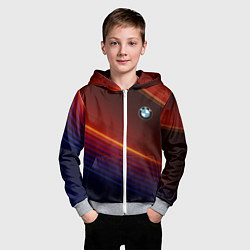 Толстовка на молнии детская BMW, цвет: 3D-меланж — фото 2