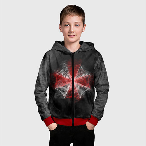 Детская толстовка на молнии RESIDENT EVIL 3 / 3D-Красный – фото 3
