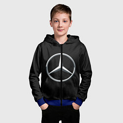 Толстовка на молнии детская MERCEDES-BENZ CARBON, цвет: 3D-синий — фото 2