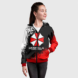 Толстовка на молнии детская RESIDENT EVIL UMBRELLA, цвет: 3D-красный — фото 2