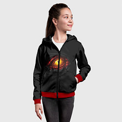 Толстовка на молнии детская Дракон, цвет: 3D-красный — фото 2