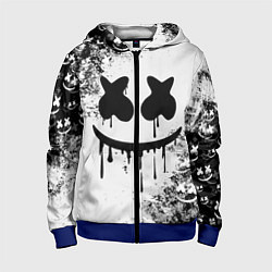 Толстовка на молнии детская Marshmello, цвет: 3D-синий