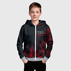 Толстовка на молнии детская AUDI, цвет: 3D-меланж — фото 2