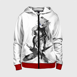 Толстовка на молнии детская Langley Soryu, цвет: 3D-красный