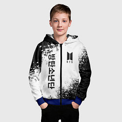 Толстовка на молнии детская BTS, цвет: 3D-синий — фото 2