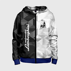 Толстовка на молнии детская Lamborghini, цвет: 3D-синий