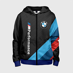 Толстовка на молнии детская BMW M PERFORMANCE, цвет: 3D-синий