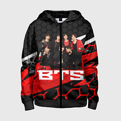 Толстовка на молнии детская BTS, цвет: 3D-черный