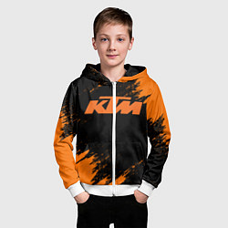 Толстовка на молнии детская KTM, цвет: 3D-белый — фото 2