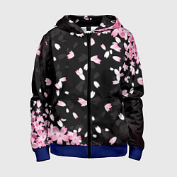 Толстовка на молнии детская САКУРА, цвет: 3D-синий