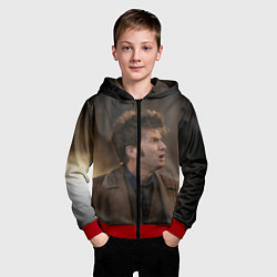 Толстовка на молнии детская 10th DOCTOR WHO, цвет: 3D-красный — фото 2