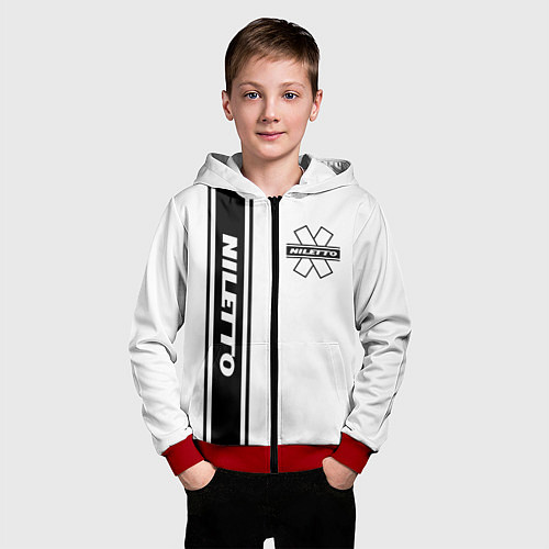 Детская толстовка на молнии NILETTO / 3D-Красный – фото 3
