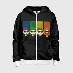 Толстовка на молнии детская South Park, цвет: 3D-белый