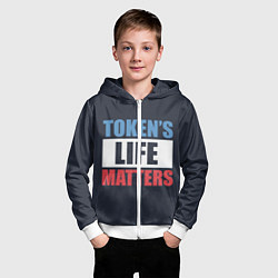 Толстовка на молнии детская TOKENS LIFE MATTERS, цвет: 3D-белый — фото 2