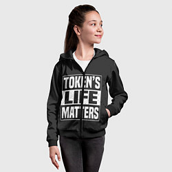 Толстовка на молнии детская TOKENS LIFE MATTERS, цвет: 3D-черный — фото 2