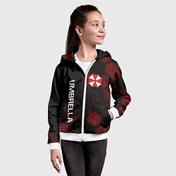 Толстовка на молнии детская UMBRELLA CORP, цвет: 3D-белый — фото 2