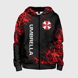 Толстовка на молнии детская UMBRELLA CORP, цвет: 3D-черный