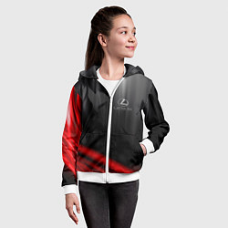 Толстовка на молнии детская LEXUS, цвет: 3D-белый — фото 2