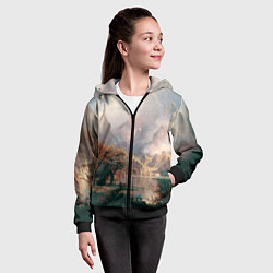 Толстовка на молнии детская Rocky Mountain, цвет: 3D-черный — фото 2