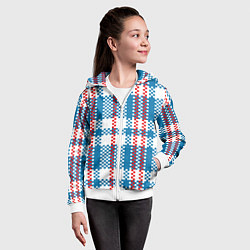 Толстовка на молнии детская Челнок, цвет: 3D-белый — фото 2