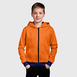 Толстовка на молнии детская Цвет апельсиновая корка, цвет: 3D-синий — фото 2