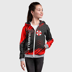 Толстовка на молнии детская UMBRELLA CORP, цвет: 3D-меланж — фото 2