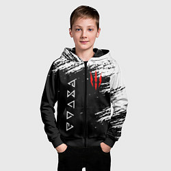 Толстовка на молнии детская ВЕДЬМАК, цвет: 3D-черный — фото 2