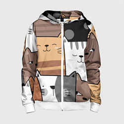 Детская толстовка на молнии Котейки