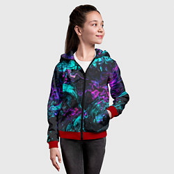 Толстовка на молнии детская ABSTRACT, цвет: 3D-красный — фото 2