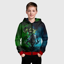 Толстовка на молнии детская PREDATOR, цвет: 3D-красный — фото 2