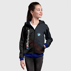 Толстовка на молнии детская BMW PERFORMANCE, цвет: 3D-синий — фото 2