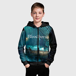 Толстовка на молнии детская Bloodborne, цвет: 3D-черный — фото 2