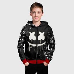 Толстовка на молнии детская Marshmello, цвет: 3D-красный — фото 2