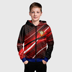 Толстовка на молнии детская СССР, цвет: 3D-синий — фото 2