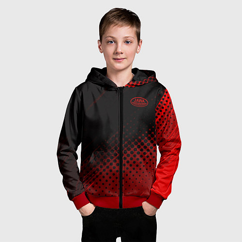 Детская толстовка на молнии JAWA / 3D-Красный – фото 3