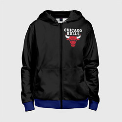 Толстовка на молнии детская CHICAGO BULLS, цвет: 3D-синий