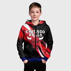 Толстовка на молнии детская CHICAGO BULLS, цвет: 3D-синий — фото 2