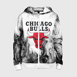 Толстовка на молнии детская CHICAGO BULLS, цвет: 3D-белый