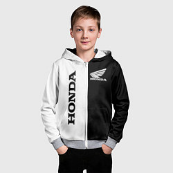Толстовка на молнии детская HONDA, цвет: 3D-меланж — фото 2