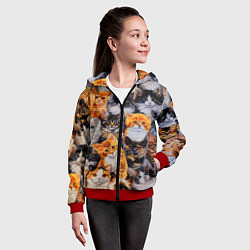 Толстовка на молнии детская КОТЯТКИ, цвет: 3D-красный — фото 2