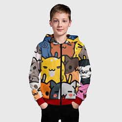 Толстовка на молнии детская КОТЕЙКИ, цвет: 3D-красный — фото 2