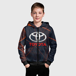 Толстовка на молнии детская TOYOTA, цвет: 3D-черный — фото 2