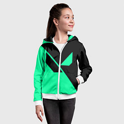 Толстовка на молнии детская VALORANT, цвет: 3D-белый — фото 2