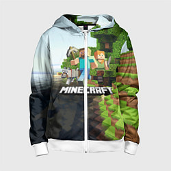 Детская толстовка на молнии Minecraft