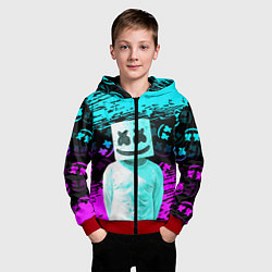 Толстовка на молнии детская Fortnite Marshmello, цвет: 3D-красный — фото 2