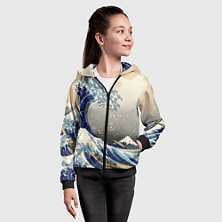 Толстовка на молнии детская ЯПОНСКАЯ КАРТИНА, цвет: 3D-черный — фото 2