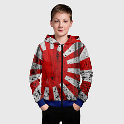 Толстовка на молнии детская ЯПОНСКИЙ ФЛАГ, цвет: 3D-синий — фото 2