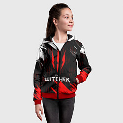 Толстовка на молнии детская The Witcher, цвет: 3D-красный — фото 2